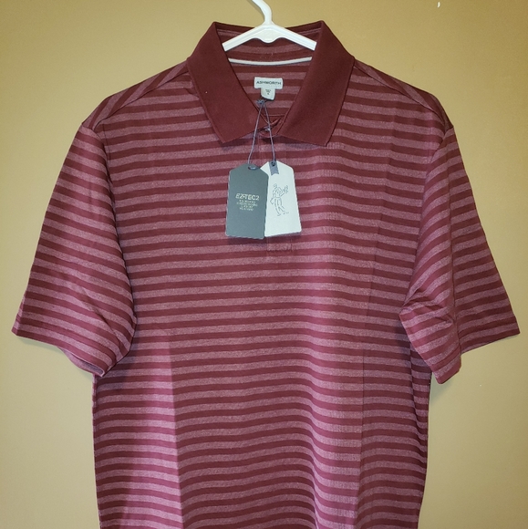 Ashworth Other - Ashworth EZ-TEC2 Performance Striped Polo